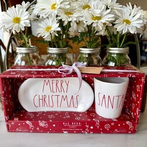 Rae Dunn•NIB•Melamine Santa Cookies+Milk Set•Safe for Little Helping Hands🎅🏻🍪🎅🏻
